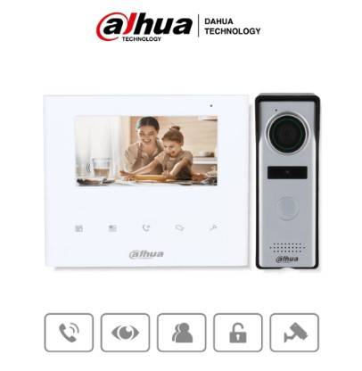 DAHUA DHI-KTA04 - Kit de videoportero analógico con monitor de 4.3 y botones táctiles. Incluye frente de calle con cámara de 1.3 MP - DAHUA DHI-KTA04 - Kit de videoportero analógico con monitor de 4.3 y botones táctiles. Incluye frente de calle con cámara de 1.3 MP -